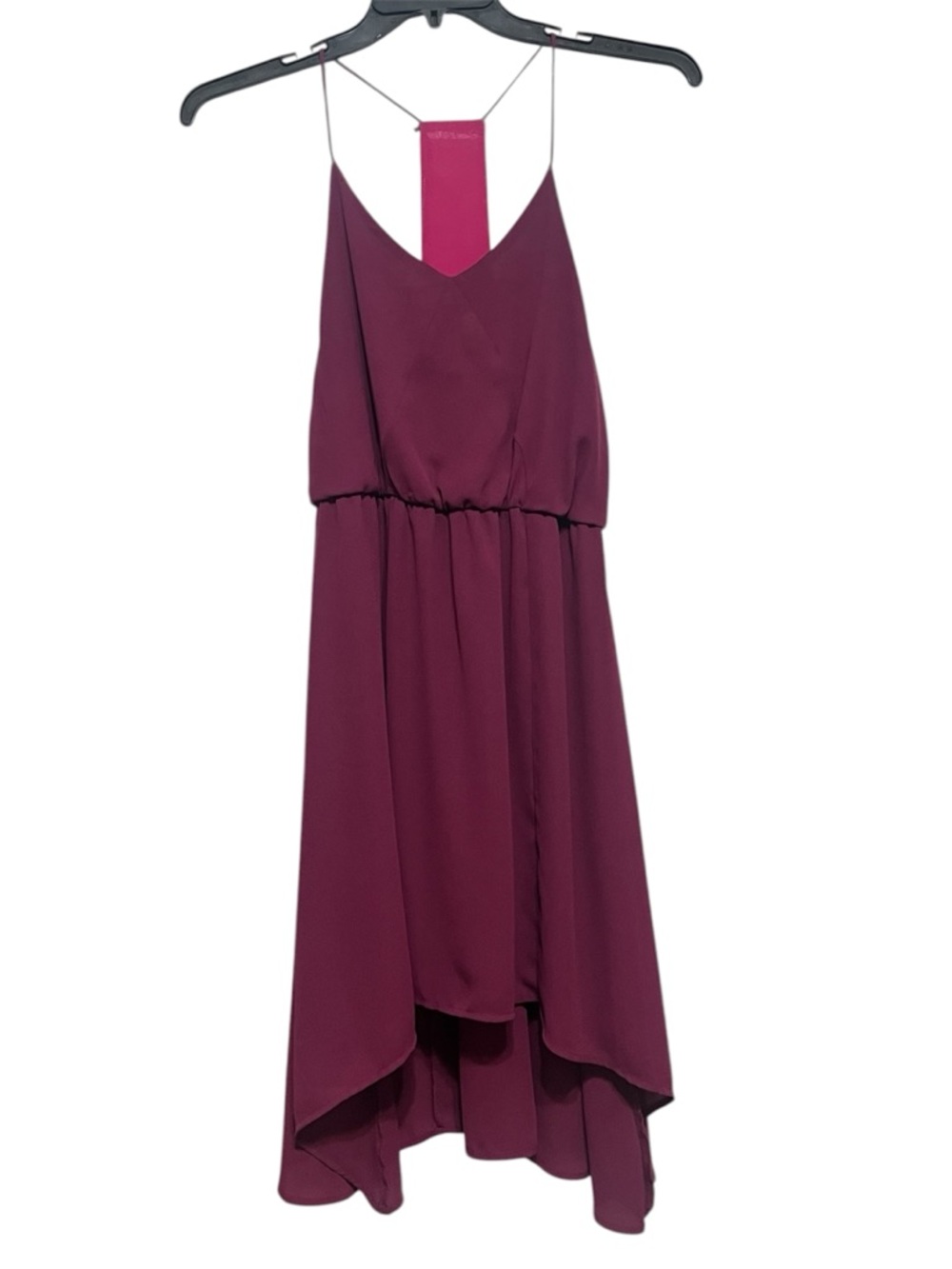 Freebird Small Purple Spaghetti Strap Summer Dress Lightweight Elastic Skirt Mid
